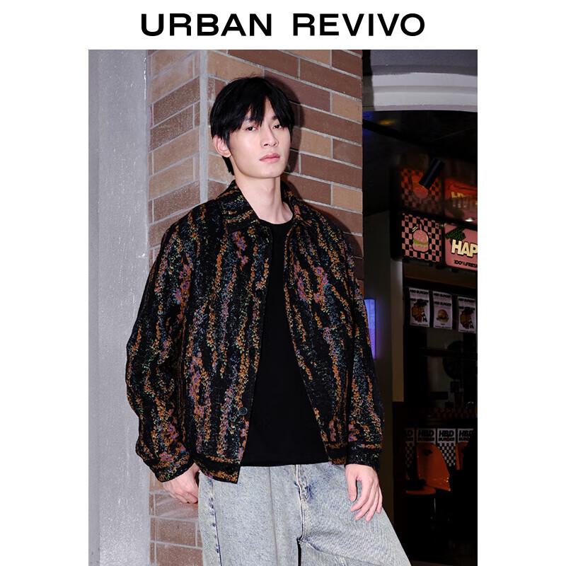 

UR Men s Retro Textured Lapel Loose Jacket XS