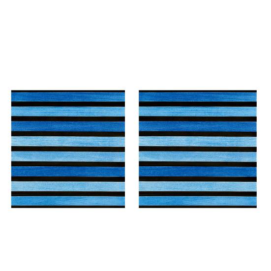 2 Pcs Peel And Wood Grating Stripe Stick Backsplash Tile Self-Adhesive Wallpaper Faux