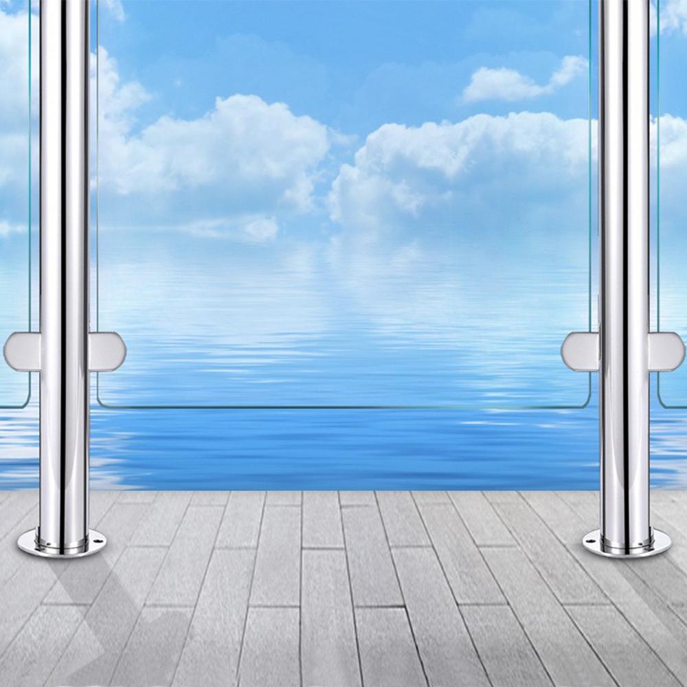 4pcs 304 Stainless Steel Glass Clamps for 6-8mm Polished Glass