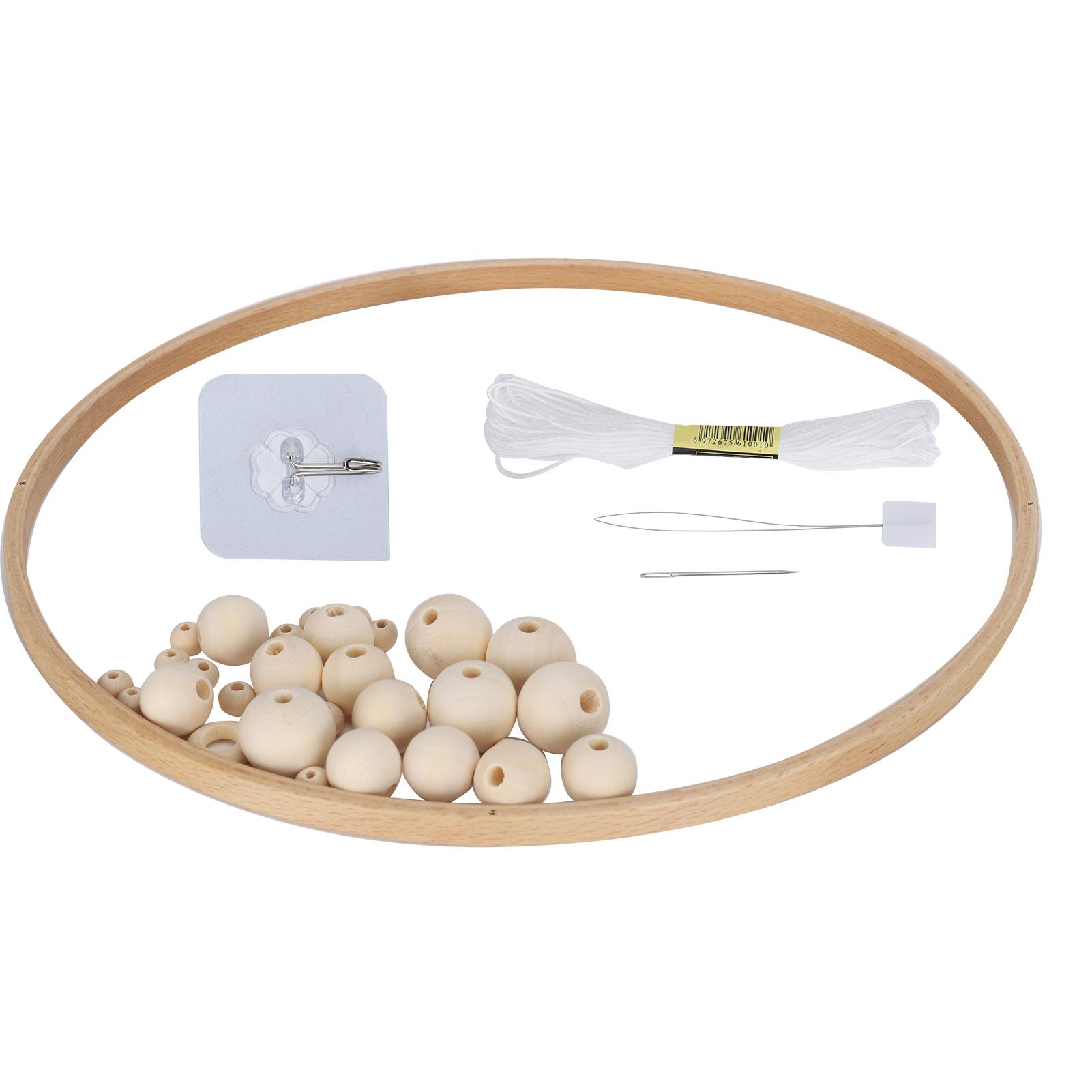 

DIY Wind Chimes Kit Круглые деревянные бусины Поделки Украшения Ручной Работы Декоративный Кулон