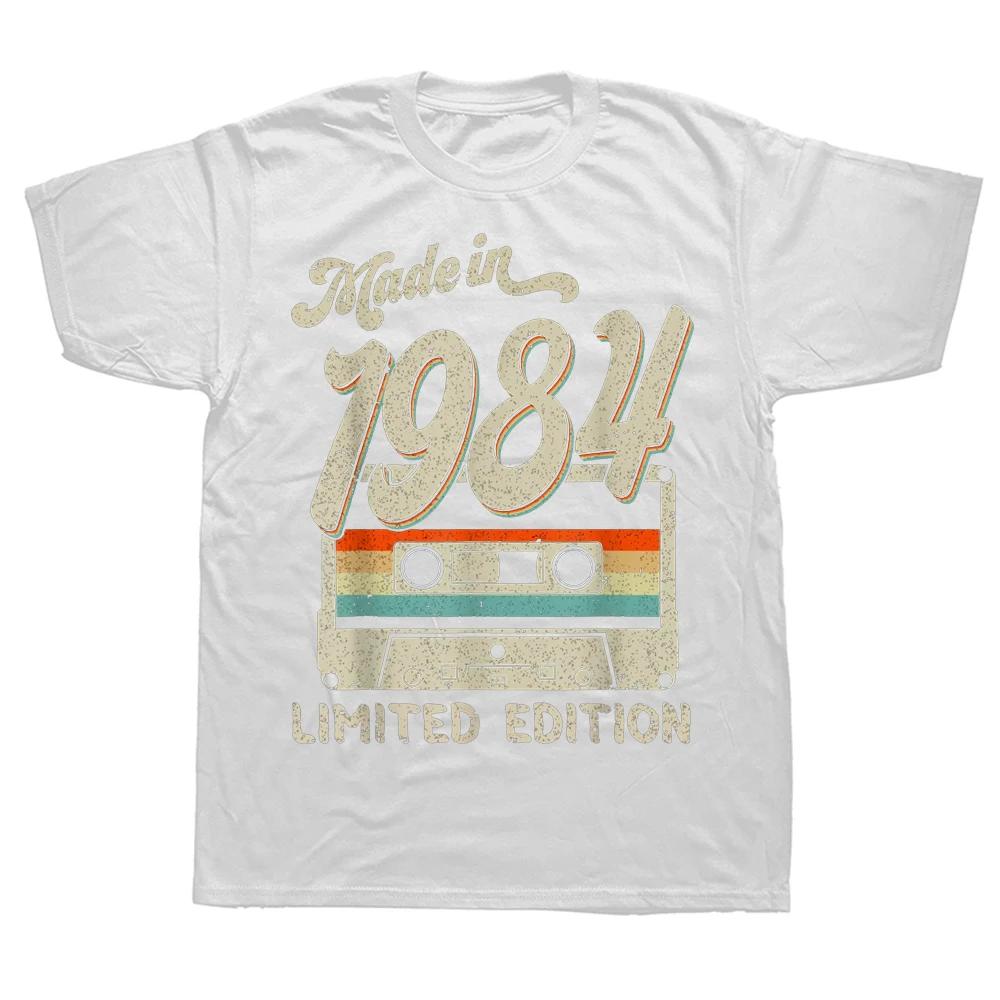 2023 Graphic Men TShirts 40 Years Old Short Sleeve Tee Shirt Gift Idea Tops Made in 1984 Limited Edition Birthday Gift T-Shirt