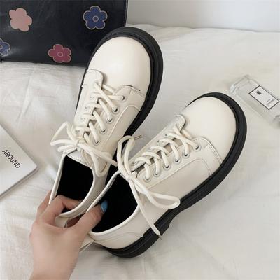 Scarpe Oxfords alla moda da donna 2024 nuove Scarpe Casual con Plateau Scarpa in Pelle Nera con Lacci Cucitura Punta Tonda Chunky Scarpe Mary Jane Lolita