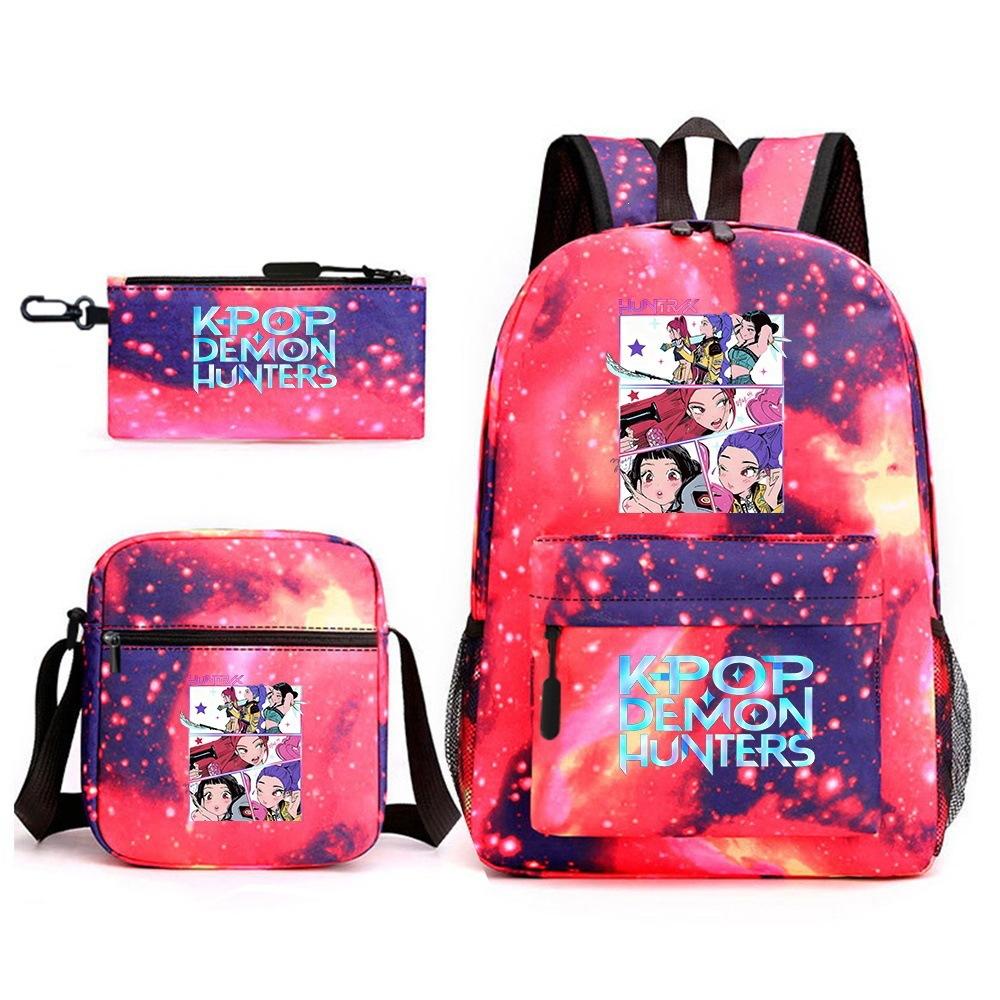3-delige Schoolrugzakset voor Studenten Grote Capaciteit Oxford Stof Schooltas met Schouderband en Etui 3 piece set