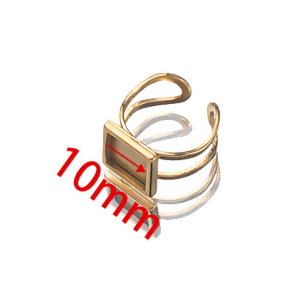 4 pièces/lot Bagues Ouvertes en Acier Inoxydable Supports Base Plate Vide Carré Rond Ovale Plateau Cabochon Résine Cadre Bijoux Fabrication