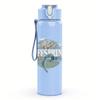 1PC Soft Green Cloud Minimalist Sketch Print 750ml Portable Sports Water Bottle Leakproof Gym Outdoor Travel Drink Cup