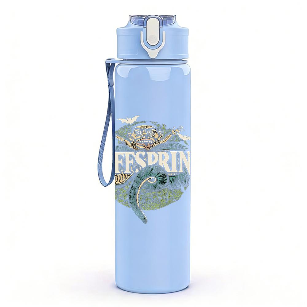 1PC Soft Green Cloud Minimalist Sketch Print 750ml Portable Sports Water Bottle Leakproof Gym Outdoor Travel Drink Cup