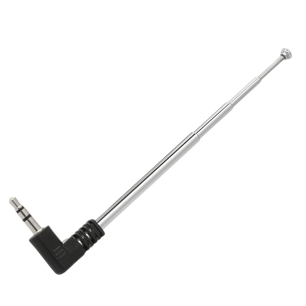 FM Radio Antenna 3.5mm Retractable Aerial 4 Sections L Shape 240mm Antenna