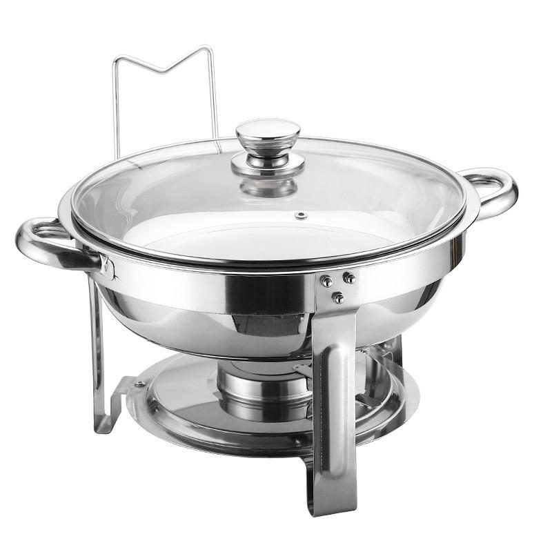 Large Capacity Stainless Steel Buffet Stove Hotel Insulation Stove Restaurant Circular Alcohol Heating Stove Food Heater