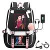 Large Capacity Schoolbag with Shoulder Strap; Student Three-piece Pencil Case Set