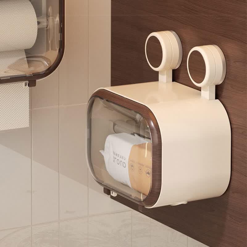 Mailooqe Wall-mounted Walnut Waterproof Roll Paper Holder