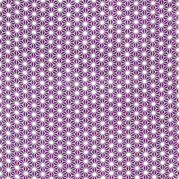 Dyeing Anbo Soft Gauze Tenugui Medium Authentic Dyed Cotton with Hemmed Made in 35cm x 100cm "Asanoha Grape" 100% Edges, Japan,