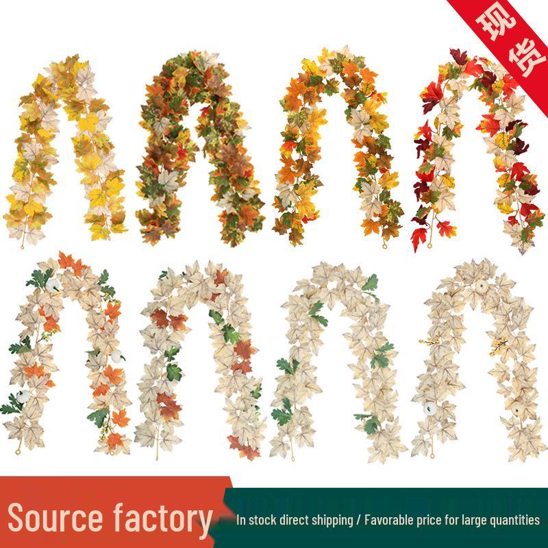 Artificial Maple Leaf Vine for Autumn Harvest Festival & Thanksgiving Decorations