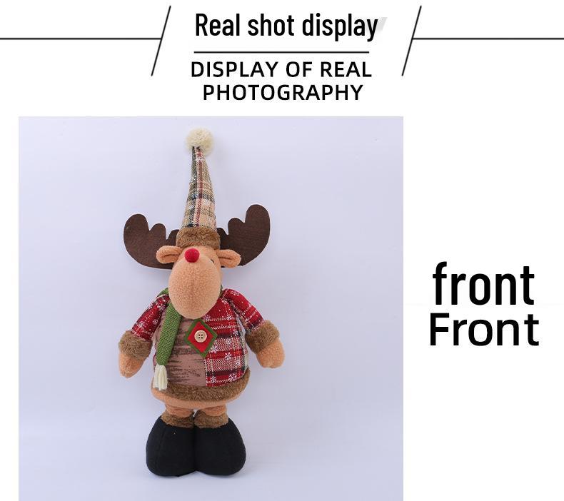 Jingchen Christmas Telescopic Doll: Santa Claus & Snowman Window Display Ornament