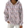 Women's Fashion Casual Christmas Print Pullover Long-Sleeve Hooded Sweatshirt