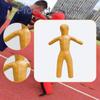 Kids Wrestling Dummy 43.3" Height Unfilled Exercise Easy Carrying Kickboxing Training Equipment Multiuse Sturdy PU Leather