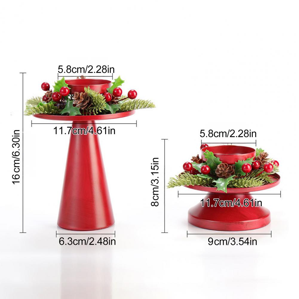 Porte-bougies de Noël Porte-bougies sur le thème de Noël Élégants porte-bougies couronne de Noël pour table à manger pour mariage