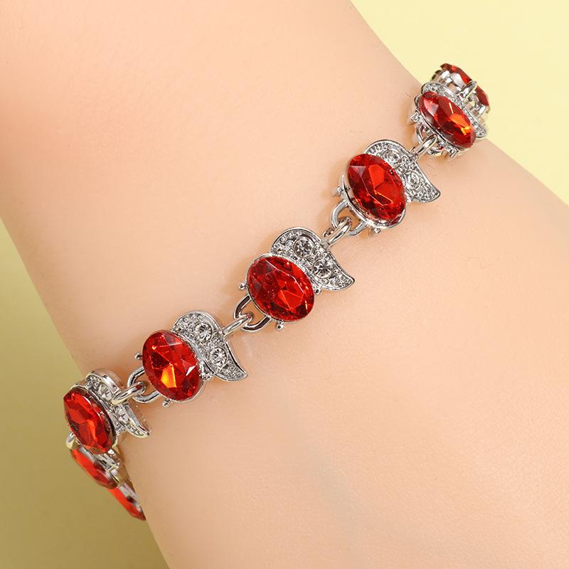 

Meniscus Colorful Jewelry Zircon Seven Color European and American Hand Jewelry Bracelet