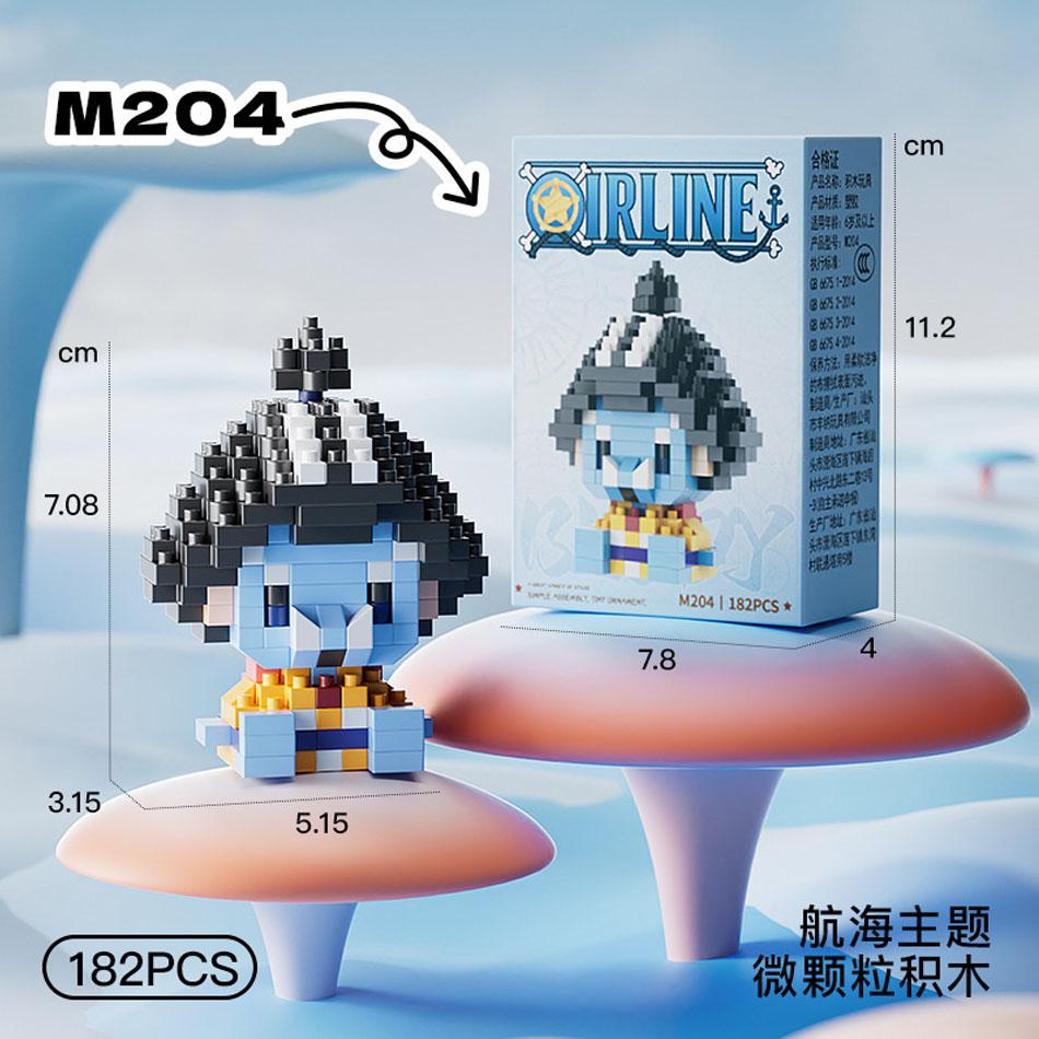 *Anime Building Block Chopper Buggy Assembly Micro Building Block Zoro Robin Character Model Mini Bricks Figure Toys For Gift