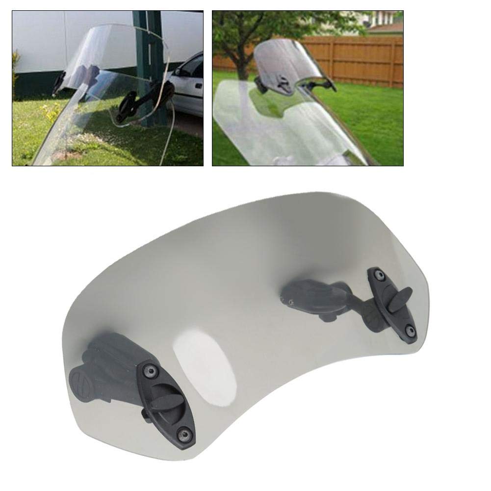 Yosoo. Motorcycle Windshield, 285mm Length, Black, Universal Fit, ABS Plastic.
