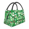 Überfüllte Niedliche Froschmuster Isolierte Lunchtasche für Schule Bento Aufbewahrung Lebensmittelboxen Behälter Kühler Thermische Lunchbox Tragetasche