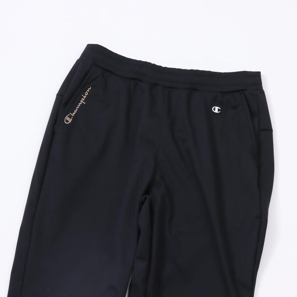 Champion Long with Embroidered for Basic Sports and Training C3-CS211-090-L Pants, Stretch, Warm, Water-Repellent, Windproof, Logo,