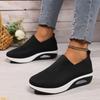 2025 new comfortable rocking shoes flying woven non-slip soft-soled mother shoes foreign trade mesh air cushion sports women's shoes