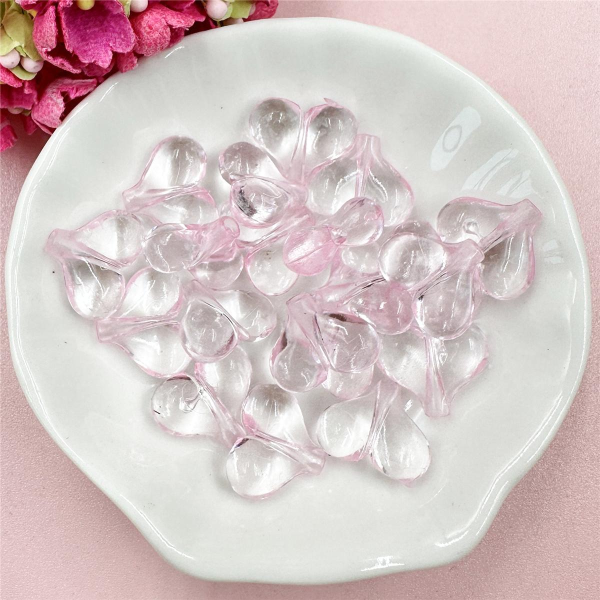 

для изготовления ювелирных изделий 20 шт. бисер ожерелье браслет телефонная цепочка DIY фурнитура прозрачные бусины в форме сердца россыпью ручной работы акрил 12,5*14,5 мм розовый