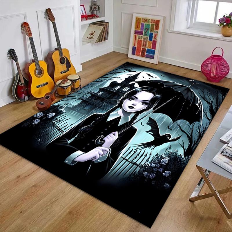 Wednesday Polyester Carpet, Soft Indoor Mat for Office Chair, Living Room, Computer Desk - Decorative Home Office Rug Design