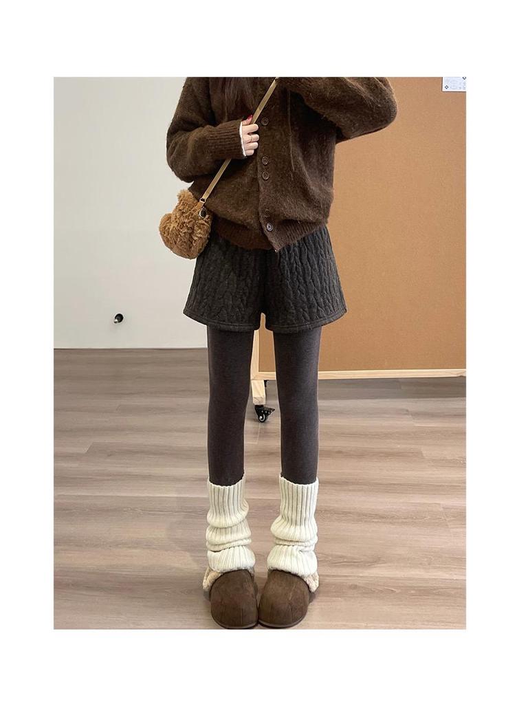 Korean Style High-Waisted Women's A-Line Bootcut Shorts - Winter 2026