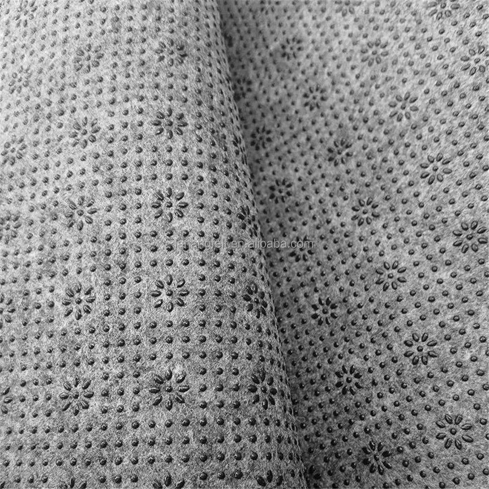 Custom Final Backing Fabric Cloth Non-slip Rug Pad Polyester Dots Carpet Secondary Backing Cloth