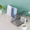 Ins Style Triangle Bookcase Iron Art Desktop Magazine Storage Rack New Storage Shelf  Household