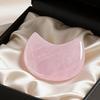 Pink Quartz Scraping Board Cat Head Shape Facial Massage Tool for Lifting Firming V-Face Line Relieves Fatigue Promotes Circulation Spa Gift for Women