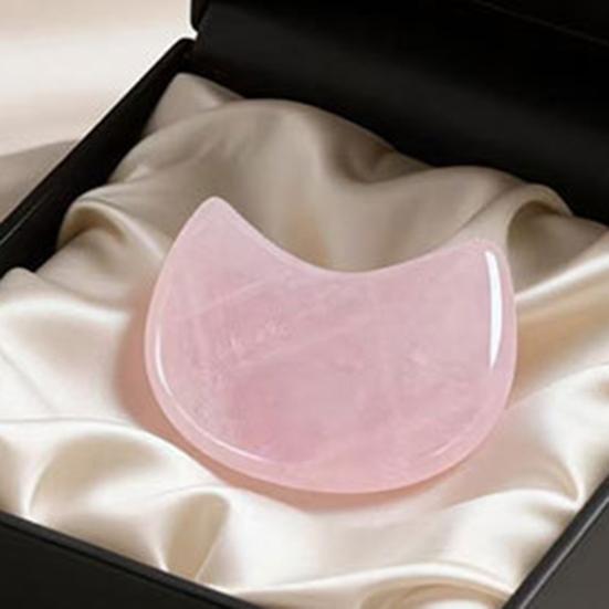 Pink Quartz Scraping Board Cat Head Shape Facial Massage Tool for Lifting Firming V-Face Line Relieves Fatigue Promotes Circulation Spa Gift for Women