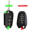 Silicone Flip Folding Key Fob Cover For Peugeot 208 2008 301 308 3008 Rcz 508 408 2008 307 Case For Citroen C3 C4 Berlingo