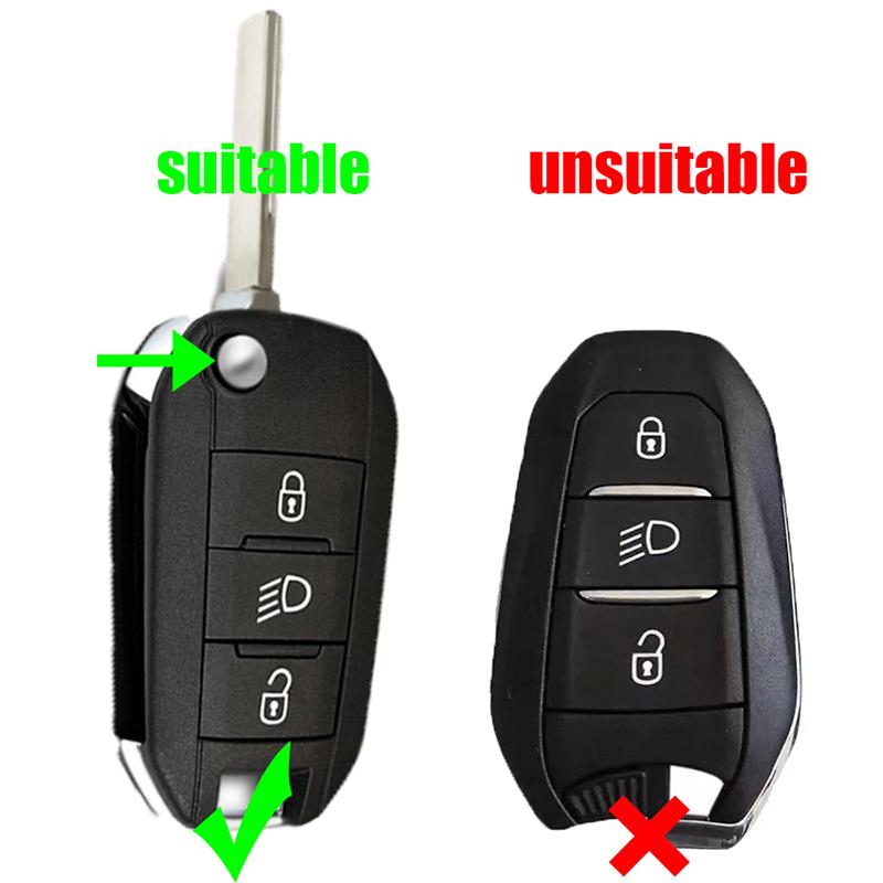 Silicone Flip Folding Key Fob Cover For Peugeot 208 2008 301 308 3008 Rcz 508 408 2008 307 Case For Citroen C3 C4 Berlingo
