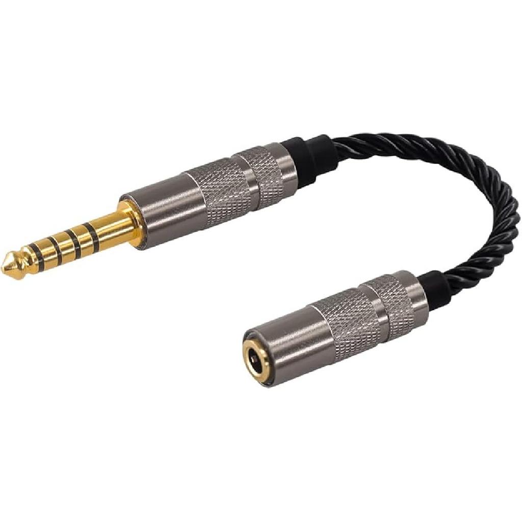 Okcsc Headphone Adapter 4.4mm Male To 3.5mm Female Adapter for 3.5mm Cable Connected To Balanced 4.4mm Player Device High Stereo Audio Converter OFC