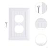 3 Pack Electrical Outlet Faceplates, Easy Installation Covers
