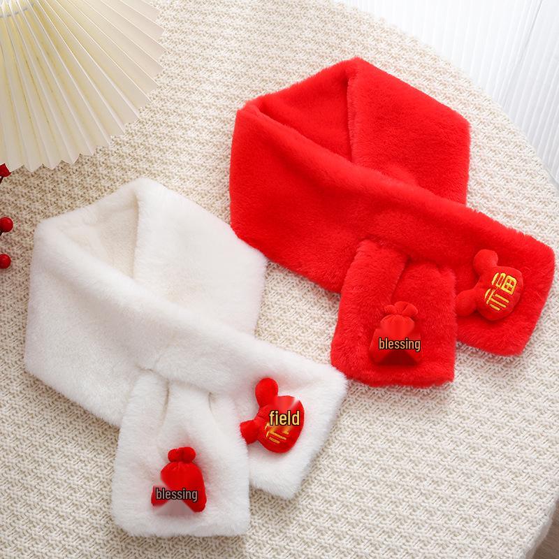 Vysoce kvalitní roztomilý zimní nákrčník pro rodiče a dítě - Vánoční a novoroční šála pro ženy