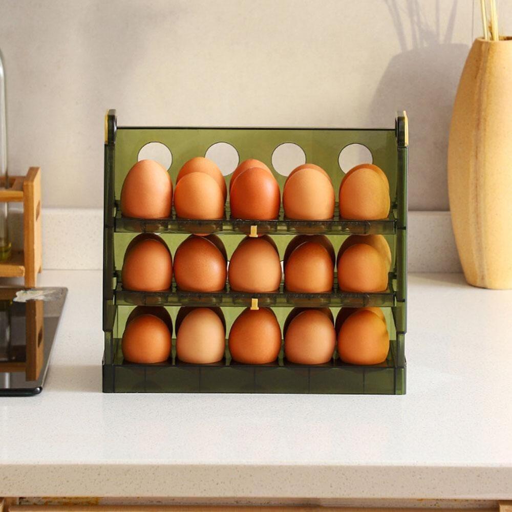 30/20 Grid Egg Tray Flippable Egg Dispenser New Refrigerator Egg Storage Box  Kitchen Storage