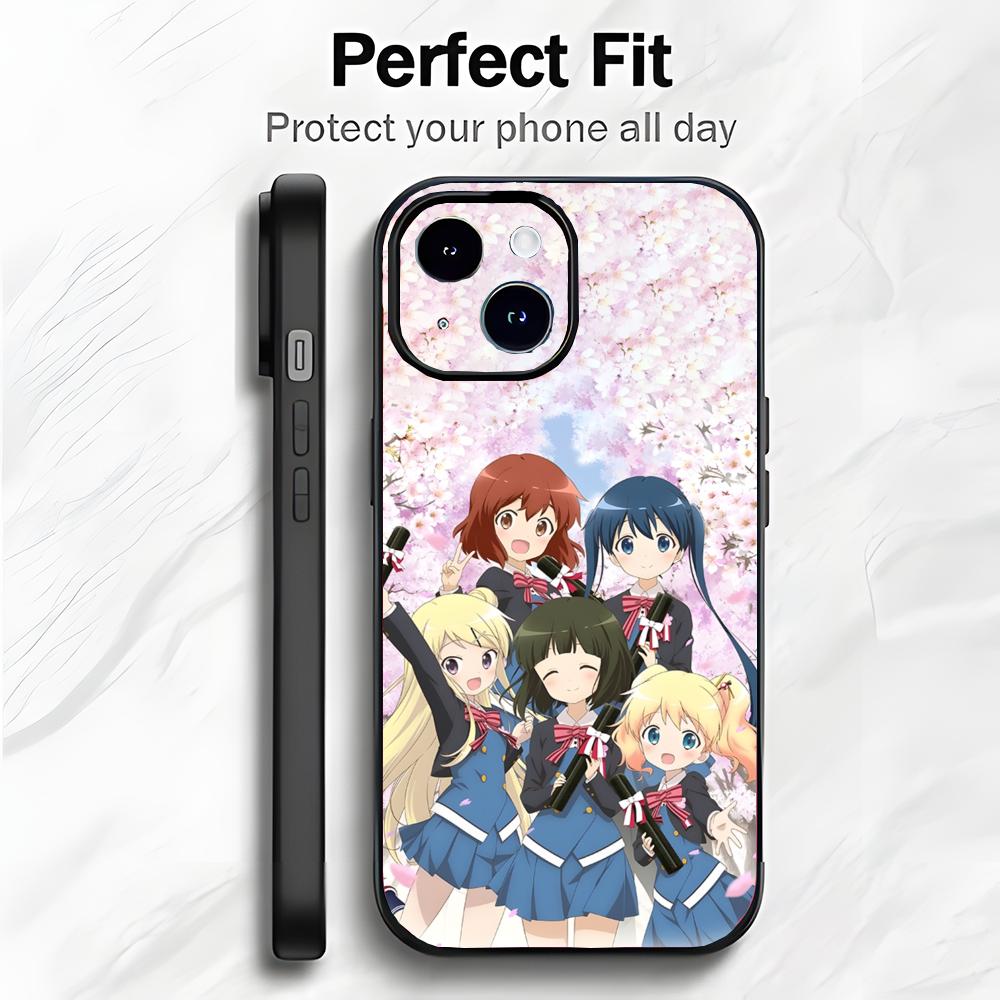 Cute Funny Japanese Anime Y-Yuru Y-Yuri Phone Case Phone Case Soft Packaging Lightweight For iPhone17 16 15 14 13ProMax