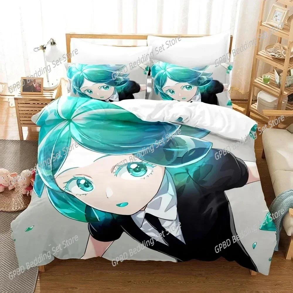 Comforter 3D Print Anime Houseki No Kuni Bedding Set 3D Printed Suitable For Bedroom Kids Home Textile