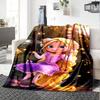 1pc Rapunzel Name Blanket Lightweight Flannel Throw for Sofa Bed Travel Camping Livingroom Office Couch Chair