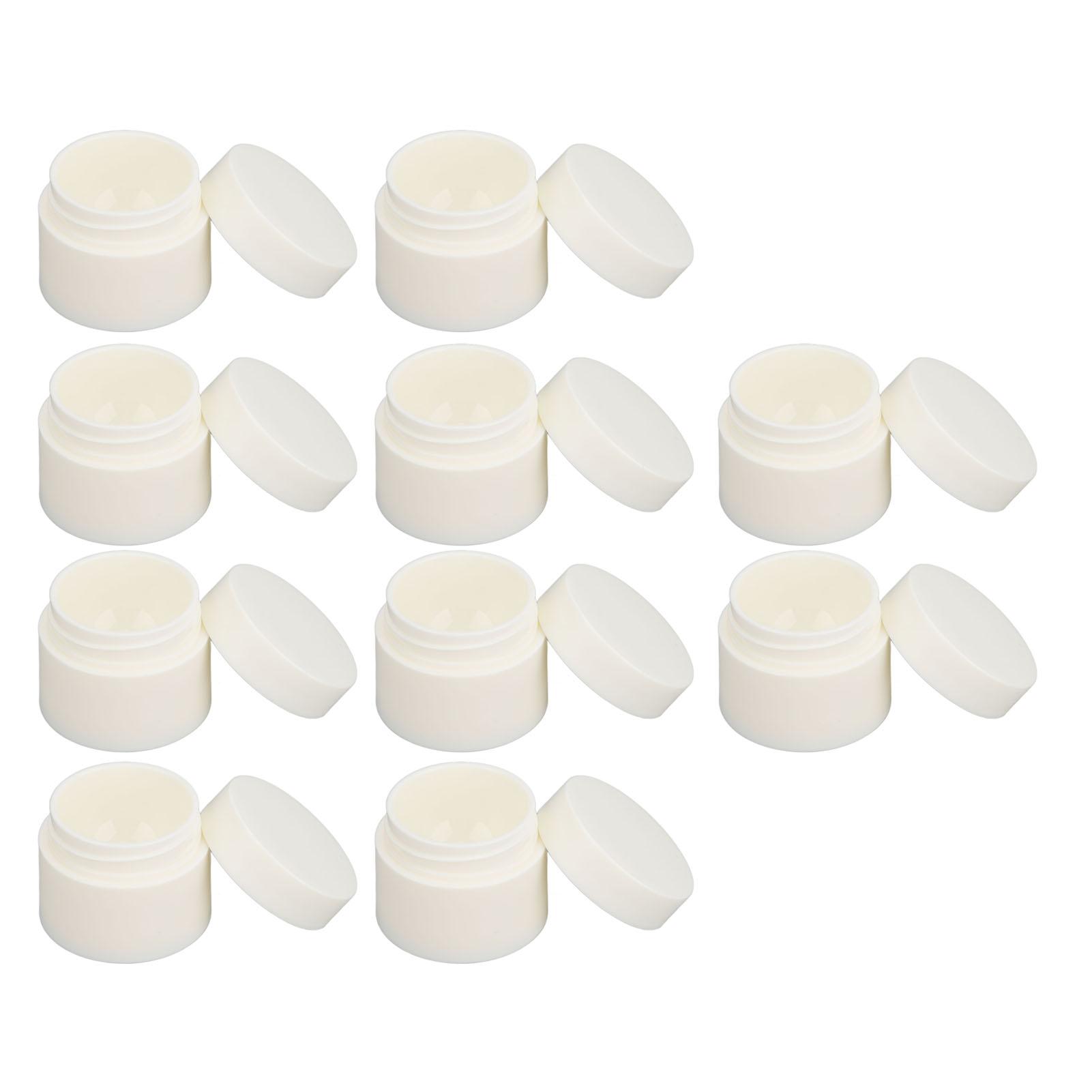 

10 шт. 5 г баночка для крема, многоразовая косметическая тара с крышкой для кремов, гелей, лосьонов, белая