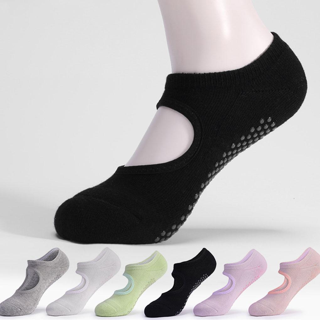 1 Pair Women ple Design Yoga Sock Girls Solid Color Nonslip Socks Fitness Cotton Summer Spring Hosiery Sports Gear