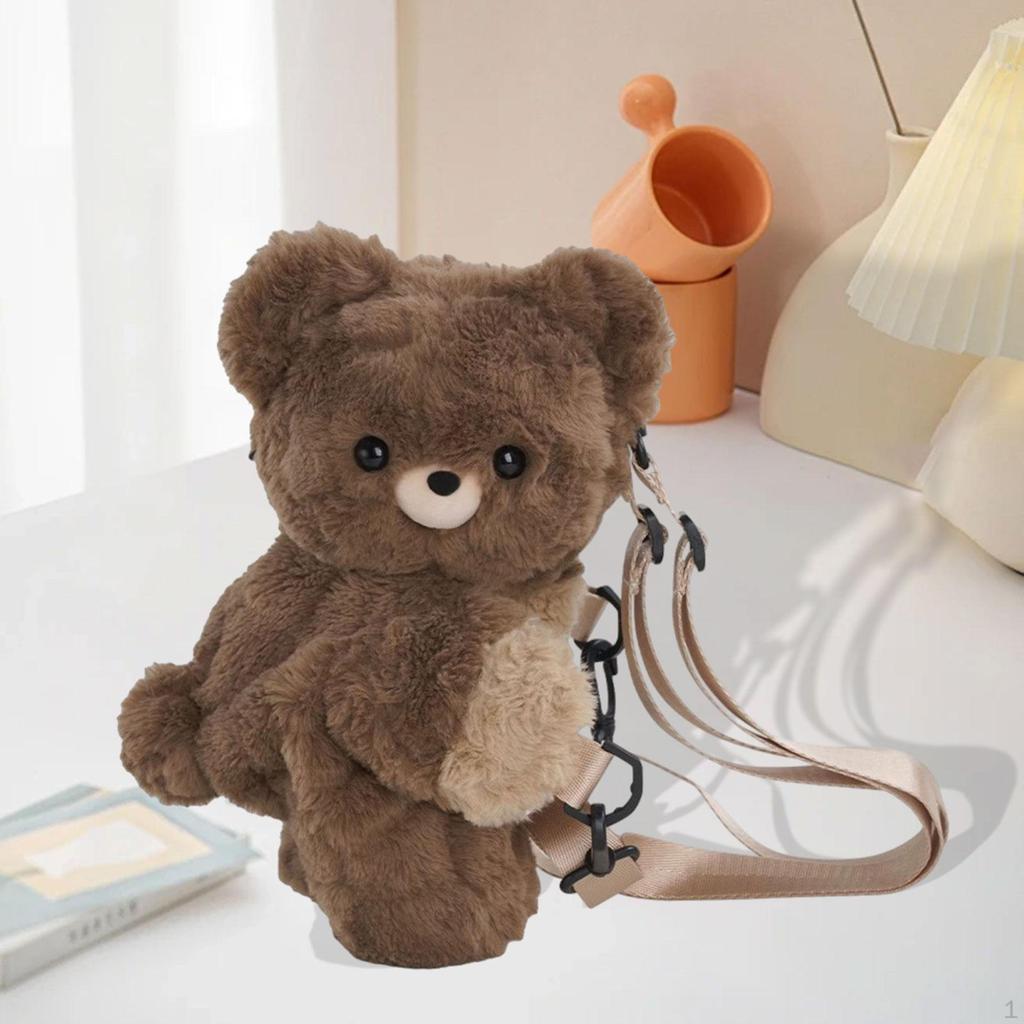 Plush Bear Backpack Stuffed Animal Toy for Photo Prop Valentine's Day Women Gift