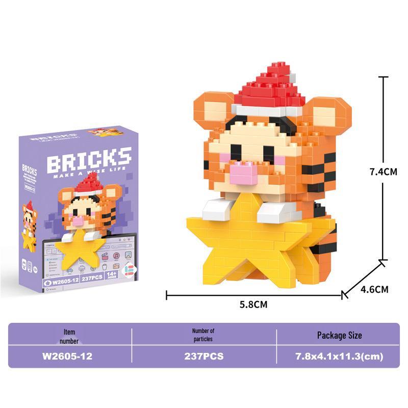 Lele Brothers Micro Building Blocks - Educational Small Animal Sets for Kids, Compatible with Lego, Boys' Toy Gifts