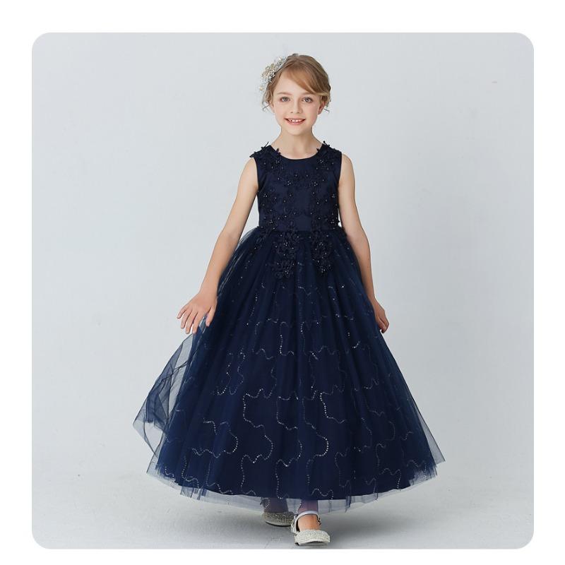 Girls Kids Puffy Princess Dress Wedding Party Performance Flower Girl Dress