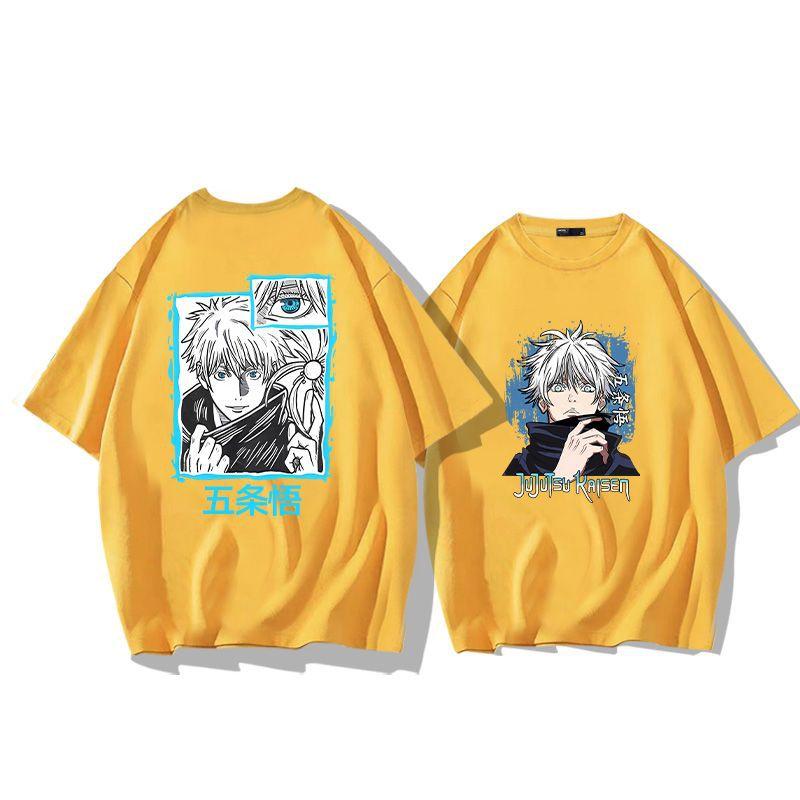 Anime Jujutsu Kaisen Jujutsu Kaisen Pure Cotton Short-sleeved Men T-shirt Summer Fashion Loose T-shirt Men