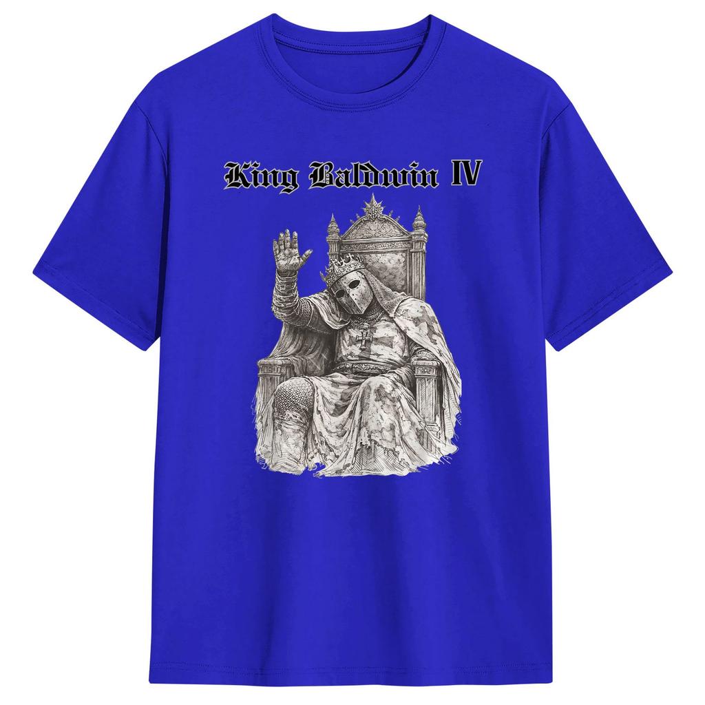 Sliver Mask King Baldwin IV Meme Cotton TShirt For Unisex Summer Vintage T Shirts O Neck Fashion Tees Hot Sale Clothing