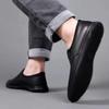 Leather Shoes Men's Autumn New Soft-soled One-pedal Work Shoes Men's Black Business Casual